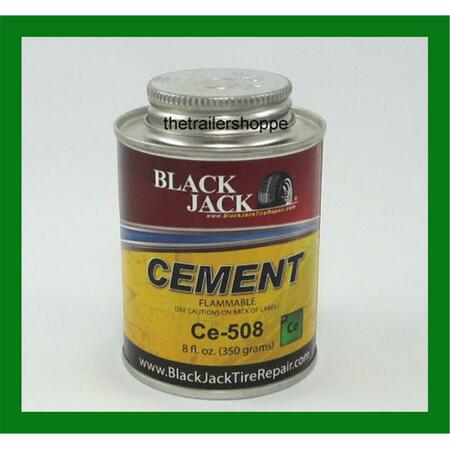 BLACK JACK TIRE REPAIR Cement Flammable, 8Oz BJK-CE-508